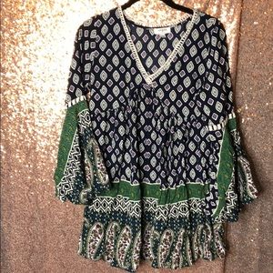 Umgee patterned shift dress